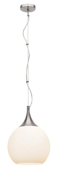 Picture of 100w Manhattan E-26 A-19 Incandescent Dry Location Brushed Steel OPM Cable Pendant