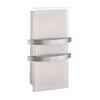 Picture of 100w Metro R7s J-78 Halogen Damp Location Brushed Steel Opal Wall Fixture (CAN 12.4"x4.75"x0.75")