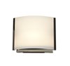 Foto para 100w Nitro 2 R7s J-78 Halogen Damp Location Brushed Steel Opal 1Lt Wall Vanity (CAN 6"x5.1"x0.9")