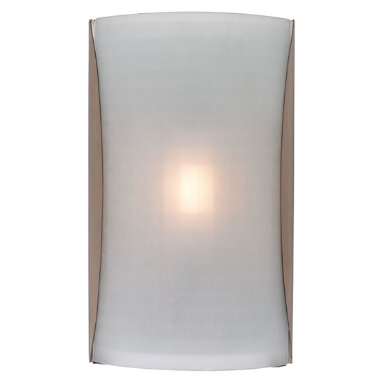 Picture of 100w Radon R7s J-118 Halogen Damp Location Brushed Steel Checkered Frosted Wall Fixture (CAN 14.25"x8.5"x0.75")