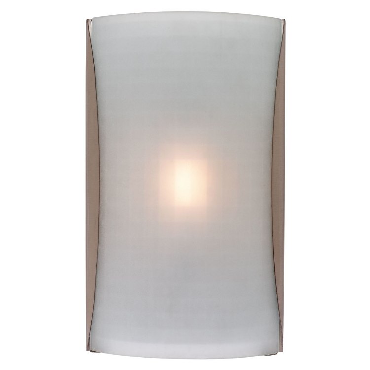 Foto para 100w Radon R7s J-118 Halogen Damp Location Brushed Steel Checkered Frosted Wall Fixture (CAN 14.25"x8.5"x0.75")