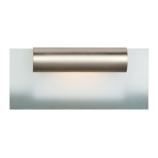 Foto para 100w Roto R7s J-118 Halogen Dry Location Satin Chrome Frosted Wall & Vanity (CAN 6"x4.25"x0.75")