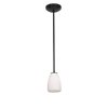 Picture of 100w Sherry Glass Pendant E-26 A-19 Incandescent Dry Location Oil Rubbed Bronze Opal Glass 6"Ø4.5" (CAN 1.25"Ø5.25")