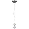 Foto para 100w Trixie E-26 A-19 Incandescent Dry Location Brushed Steel Pendant Cord with Fulcrum Rod (CAN 1.25"Ø5.25")