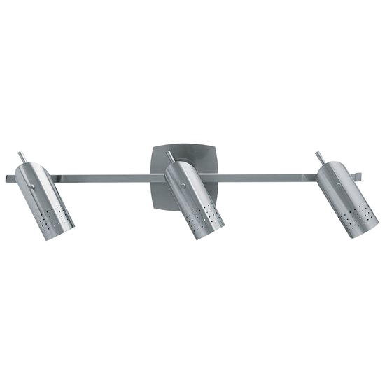 Picture of 105w (3 x 35) Odyssey GU-10 MR-16 Halogen Dry Location Brushed Steel Ceiling or Wall Spotlight Rail