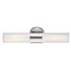 Picture of 120w (2 x 60) Aqueous E-26 A-19 Incandescent Damp Location Brushed Steel Opal Wall Fixture (CAN 5.1"x5.1"x0.75")