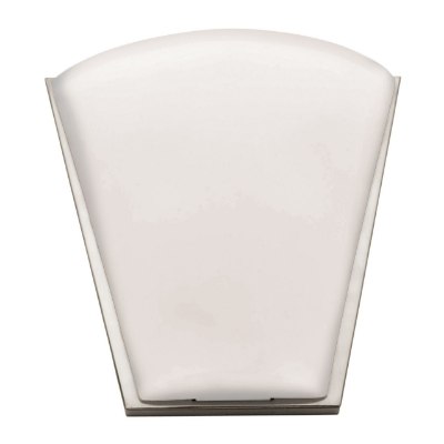 Show details for 120w (2 x 60) Artemis E-12 B-10 Incandescent Dry Location Brushed Steel Opal Wall Sconce (CAN 12.5"x12.2"x0.5") Picture of 120w (2 x 60) Artemis E-12 B-10 Incandescent Dry Location Brushed Steel Opal Wall Sconce (CAN 12.5"x12.2"x0.5")