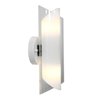Foto para 120w (2 x 60) Gyro G9 G9 Halogen Dry Location Brushed Steel Clear Opal Wall (CAN Ø4.5")