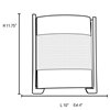Picture of 120w (2 x 60) Iron E-26 A-19 Incandescent Damp Location Brushed Steel Opal Wall Fixture (CAN 10.2"x9")