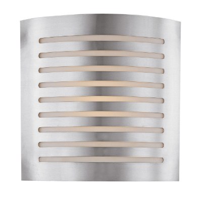 Show details for 120w (2 x 60) Krypton E-26 A-19 Incandescent Damp Location Brushed Steel Opal Wall Fixture 12"x12" (CAN 12"x11.25"x0.75") Picture of 120w (2 x 60) Krypton E-26 A-19 Incandescent Damp Location Brushed Steel Opal Wall Fixture 12"x12" (CAN 12"x11.25"x0.75")