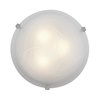 Picture of 120w (2 x 60) Mona E-12 B-10 Incandescent Dry Location Brushed Steel WH Flush-Mount (CAN Ø9.75")