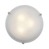 Picture of 120w (2 x 60) Mona E-12 B-10 Incandescent Dry Location Chrome Alabaster Flush-Mount (CAN Ø9.75")