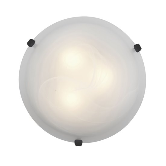 Picture of 120w (2 x 60) Mona E-12 B-10 Incandescent Dry Location Rust Alabaster Flush-Mount (CAN Ø9.75")