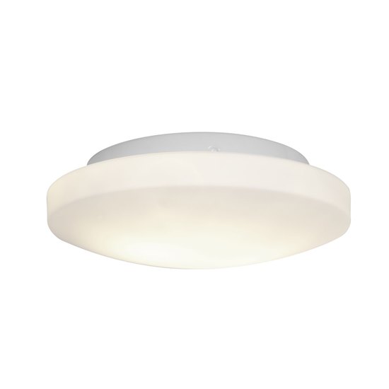 Picture of 120w (2 x 60) Orion E-26 A-19 Incandescent Damp Location White Opal Flush-Mount (CAN 1.5"Ø8.25")