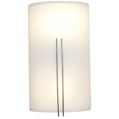 Show details for 120w (2 x 60) Prong E-26 A-19 Incandescent Damp Location Brushed Steel White Wall Fixture 7.1"x12.5" (CAN 11.25"x6.75"x0.5") Picture of 120w (2 x 60) Prong E-26 A-19 Incandescent Damp Location Brushed Steel White Wall Fixture 7.1"x12.5" (CAN 11.25"x6.75"x0.5")
