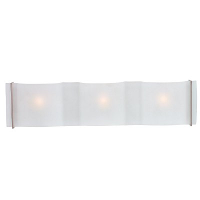 Show details for 120w (3 x 40) Mercury G9 G9 Halogen Dry Location Brushed Steel Frosted Wall & Vanity Picture of 120w (3 x 40) Mercury G9 G9 Halogen Dry Location Brushed Steel Frosted Wall & Vanity