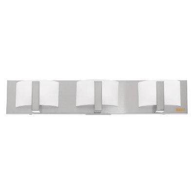 Show details for 120w (3 x 40) Oracle G9 G9 Halogen Damp Location Brushed Steel Opal Wall & Vanity Picture of 120w (3 x 40) Oracle G9 G9 Halogen Damp Location Brushed Steel Opal Wall & Vanity