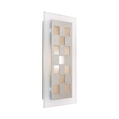 Show details for 13w Aquarius Module Damp Location Brushed Steel Frosted LED Wall Fixture (CAN 12.6"x5.25"x2.4") Picture of 13w Aquarius Module Damp Location Brushed Steel Frosted LED Wall Fixture (CAN 12.6"x5.25"x2.4")
