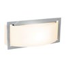 Picture of 13w Argon GU-24 Spiral Fluorescent Damp Location Brushed Steel Opal Wall Fixture (CAN 9.88"x4.25"x1")