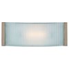 Picture of 13w Helium GU-24 Quad Fluorescent Damp Location Brushed Steel Checkered Frosted Wall & Vanity (CAN 12.1"x4.6"x0.6")