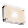 Foto para 13w Vision Module Damp Location Brushed Steel Frosted LED Flush-mount 10"x15.5"x3.25" (CAN 11.75"x6"x1.25")