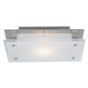 Picture of 13w Vision Module LED Damp Location Brushed Steel Frosted Flush-Mount (CAN 7.9"x4.75"x1.25")