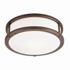 Foto para 150w (2 x 75) Conga E-26 A-19 Incandescent Damp Location Bronze Opal Flush-Mount