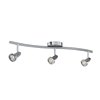 Picture of 150w (3 x 50) Cobra GU-10 MR-16 Halogen Dry Location Brushed Steel Wall or Ceiling Spotlight Bar (CAN Ø5")