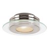 Foto para 150w Helius R7s J-78 Halogen Damp Location Brushed Steel Clear Frosted Flush-Mount (CAN 1"Ø6")