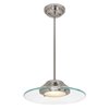 Foto para 150w Phoebe R7s J-78 Halogen Dry Location Brushed Steel 8mm Clear Glass Semi-Flush or Pendant 4"Ø13.5" (CAN 1"Ø5.25")