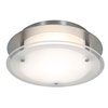 Picture of 150w VisionRound R7s J-78 Halogen Damp Location Brushed Steel Frosted Flush-Mount (CAN 1.25"Ø8.1")