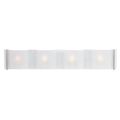 Show details for 160w (4 x 40) Mercury G9 G9 Halogen Dry Location Brushed Steel Frosted Wall & Vanity Picture of 160w (4 x 40) Mercury G9 G9 Halogen Dry Location Brushed Steel Frosted Wall & Vanity