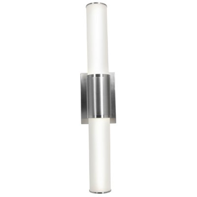 Show details for 16w (2 x 8) Aqueous Module LED Damp Location Brushed Steel Opal Wall (CAN 6"x4.2"x1.4") Picture of 16w (2 x 8) Aqueous Module LED Damp Location Brushed Steel Opal Wall (CAN 6"x4.2"x1.4")