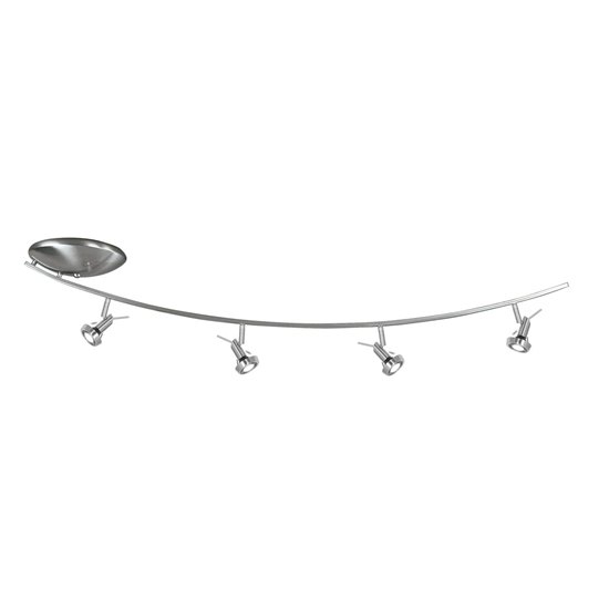 Picture of 16w (4 x 4) Versahl GU-5.3 MR-16  LED Dry Location Mat Chrome Ceiling Offset Spotlightwith LED Lamps (CAN 2.25"Ø7.25")
