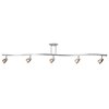 Picture of 175w (5 x 35) Comet GU-10 MR-16 Halogen Dry Location Brushed Steel Opal Semi Flush (CAN 1.1"Ø6.5")