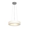 Foto para 180w (3 x 60) Altum E-26 A-19 Incandescent Damp Location Brushed Steel Opal Aircraft Cable Pendant 3.4"Ø15.75" (CAN 0.6"Ø5.75")