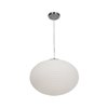 Picture of 180w (3 x 60) Callisto E-26 A-19 Incandescent Damp Location Brushed Steel Opal Ribbed OPL Glass Pendant (CAN 0.75"Ø5.25")