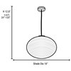 Picture of 180w (3 x 60) Callisto E-26 A-19 Incandescent Damp Location Brushed Steel Opal Ribbed OPL Glass Pendant (CAN 0.75"Ø5.25")