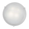 Foto para 180w (3 x 60) Mona E-26 A-19 Incandescent Dry Location White Alabaster Flush-Mount (CAN Ø13.75")