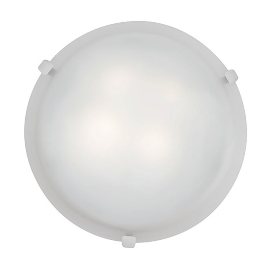 Foto para 180w (3 x 60) Mona E-26 A-19 Incandescent Dry Location White WH Flush-Mount (CAN Ø13.75")