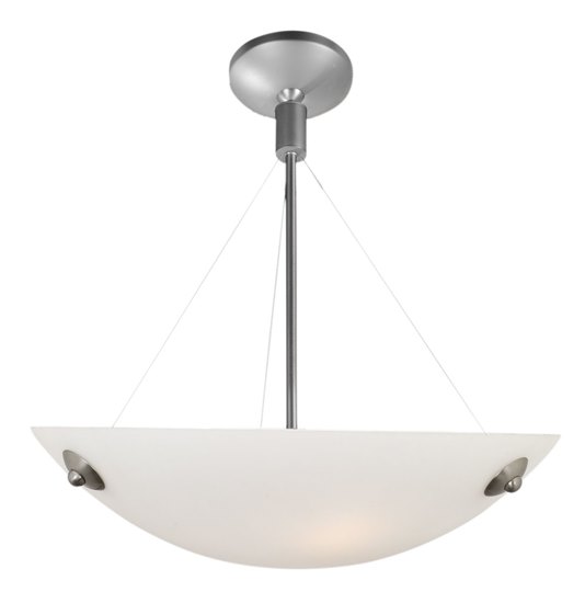 Foto para 180w (3 x 60) Noya E-26 A-19 Incandescent Dry Location Brushed Steel White Cable Semi-Flush (CAN 1.5"Ø5.2")