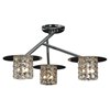 Picture of 180w (3 x 60) Prizm G9 G9 Halogen Damp Location Chrome Clear Crystal Semi Flush