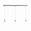 Foto para 180w (3 x 60) Trinity E-26 A-19 Incandescent Dry Location Brushed Steel Bar Pendant Assembly (CAN 4.5")