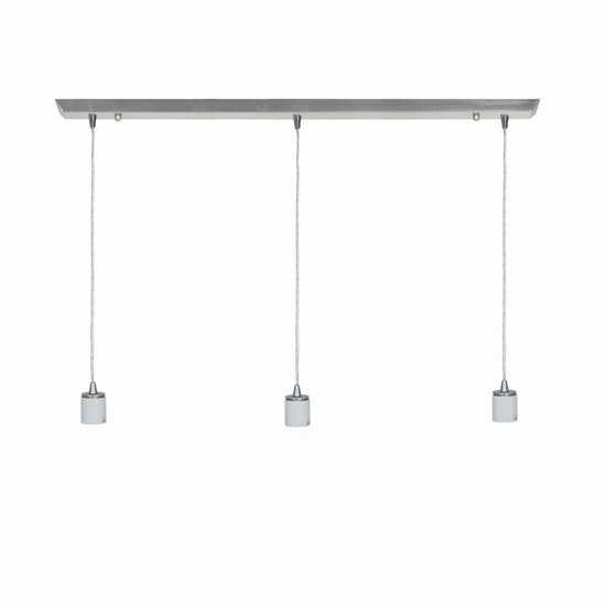 Picture of 180w (3 x 60) Trinity E-26 A-19 Incandescent Dry Location Brushed Steel Bar Pendant Assembly (CAN 4.5")