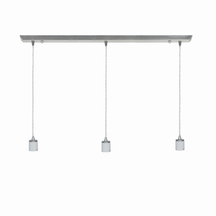 Picture of 180w (3 x 60) Trinity E-26 A-19 Incandescent Dry Location Brushed Steel Bar Pendant Assembly (CAN 4.5")