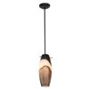 Picture of 18w Cabernet Glass Pendant GU-24 Spiral Fluorescent Dry Location Oil Rubbed Bronze Brown Slate Glass 12"Ø4.9" (CAN 1.25"Ø5.25")
