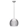 Picture of 18w DecoBall GU-24 Spiral Fluorescent Dry Location Brushed Steel Ball Pendant 14" (CAN 1.25"Ø4.88")