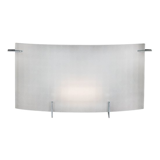 Picture of 18w Oxygen G24q-2 Quad Fluorescent Damp Location Chrome Checkered Frosted Wall & Vanity (CAN 8.5"x5.5"x0.88")