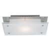 Foto para 18w Vision G24q-2 Quad Fluorescent Damp Location Brushed Steel Frosted Flush-Mount (CAN 7.9"x4.75"x1.25")