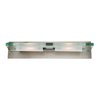 Picture of 200w (2 x 100) Phoebe R7s J-78 Halogen Damp Location Brushed Steel 12mm Clear Glass Wall & Vanity (CAN 22.25"x4.4"x0.75")